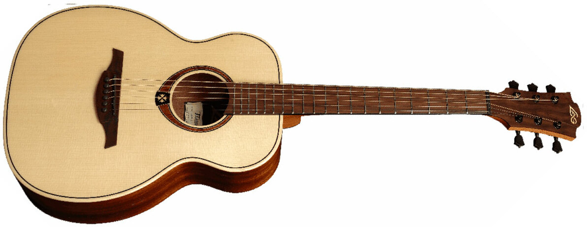 Lag Travel Spe Tramontane Epicea Sapele Bro +housse - Naturel - Guitare Electro Acoustique - Main picture