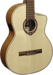 Guitare classique format 4/4 Lag Occitania OC88CE - Naturel brillant