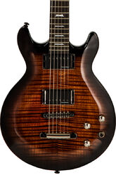 Guitare électrique double cut Lag Roxane R500 - Brown shadow