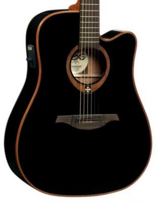 Guitare acoustique Lag T100DCE - Black