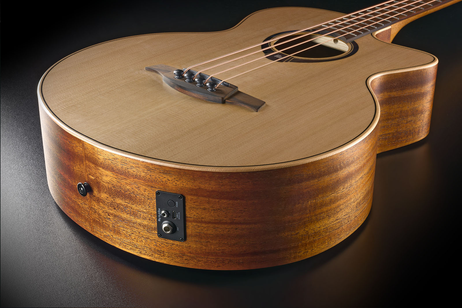 Lag Hv10bce Hyvibe H2 Bass Cw Shsc Cedre Khaya Bra - Natural - Basse Acoustique - Variation 2