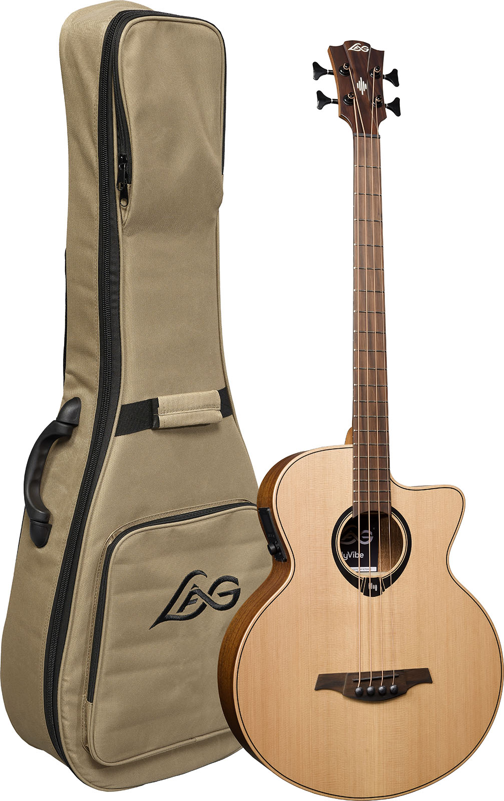 Lag Hv10bce Hyvibe H2 Bass Cw Shsc Cedre Khaya Bra - Natural - Basse Acoustique - Variation 6