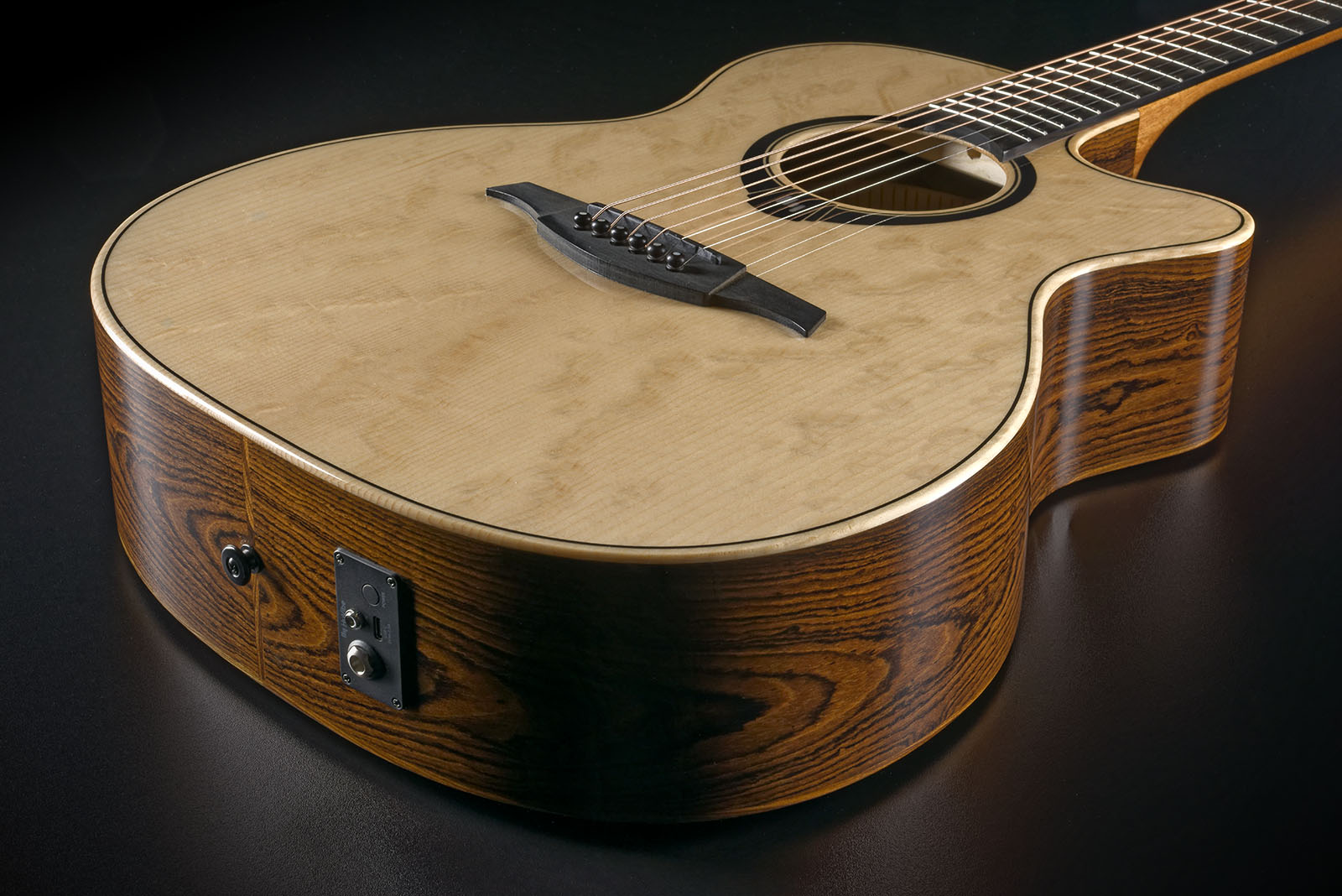 Lag Hv30ace Hyvibe H2 Auditorium Cw Epicea Bokote Bkbr - Natural - Guitare Folk - Variation 2