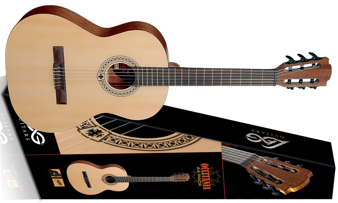 Lag Oc44-3-pack Occitania Junior 3/4 Epicea Sapele Rw - Naturel Satin - Guitare Classique Format 3/4 - Variation 1