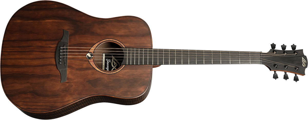 Lag Sauvage D Dreadnought Pale Brankowood Tramontane Eucalyptus Brb - Naturel - Guitare Acoustique - Variation 1