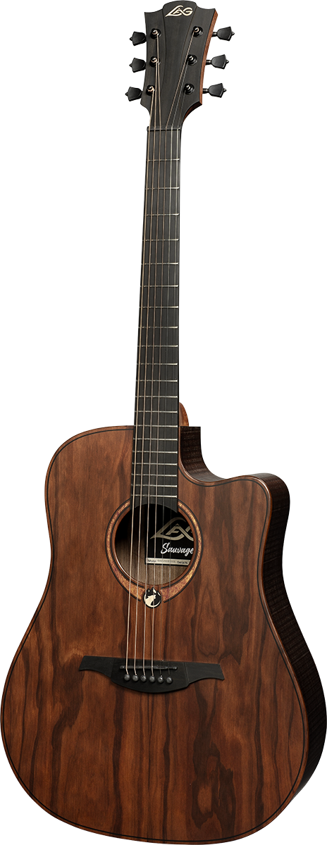 Lag Sauvage Dce Dreadnought Cw Pale Brankowood Tramontane Eucalyptus Brb - Naturel - Guitare Electro Acoustique - Variation 2