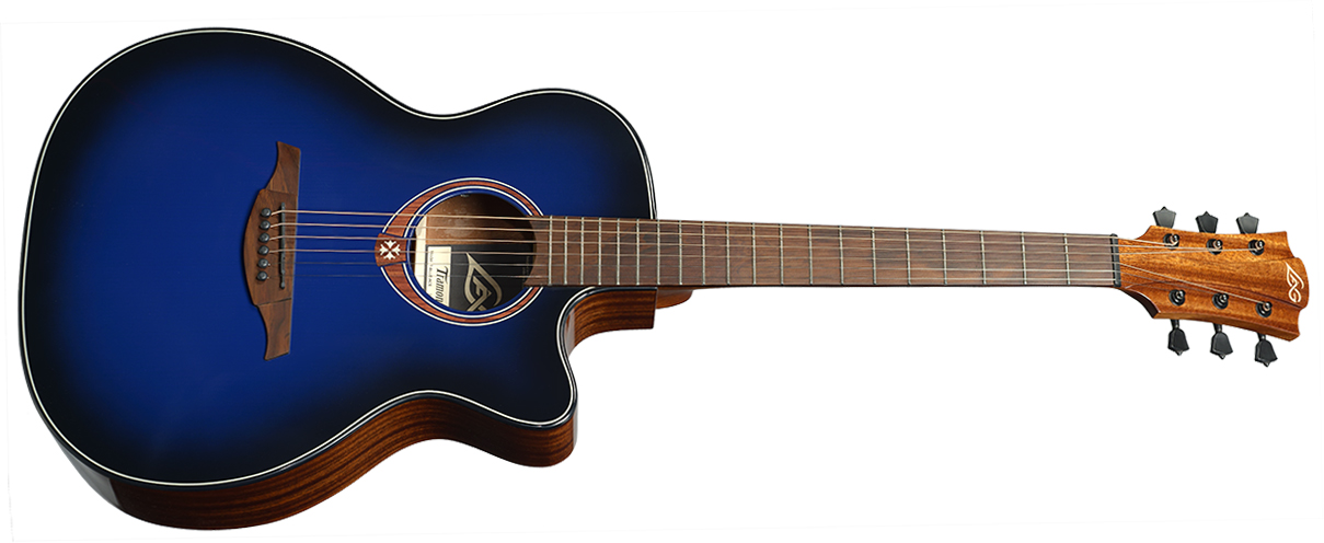 Lag T-blue Ace Ltd Auditorium Cw Cedre Khaya Brbw - Blue Burst - Guitare Folk - Variation 1