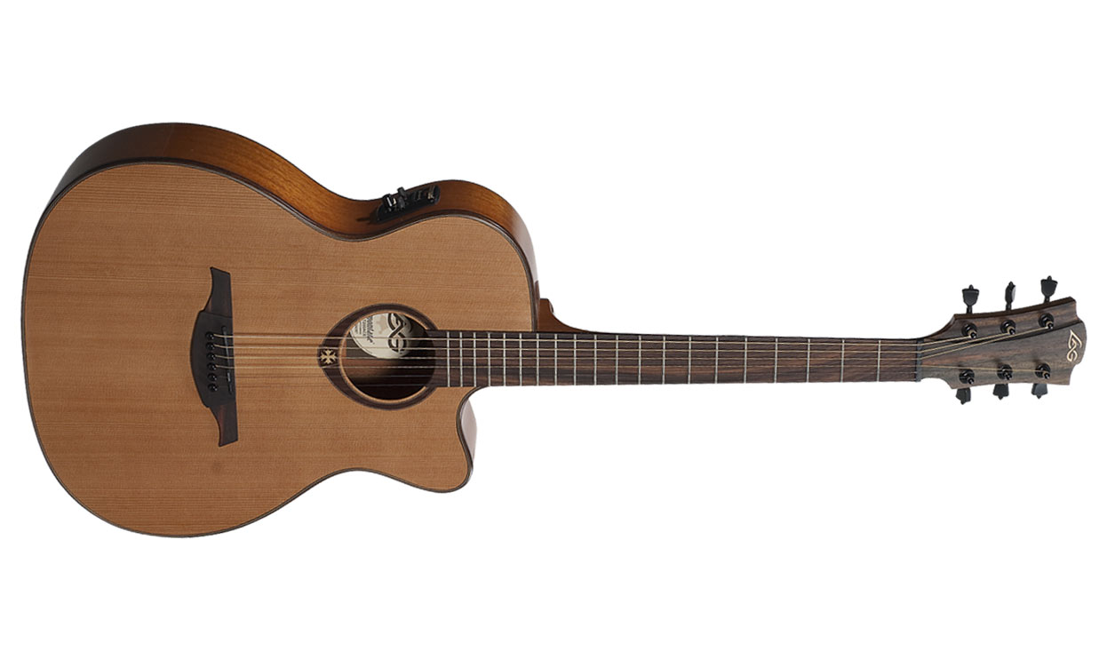 Lag T200ace Tramontane Auditorium Cw Cedre Acajou Rw - Naturel - Guitare Electro Acoustique - Variation 1