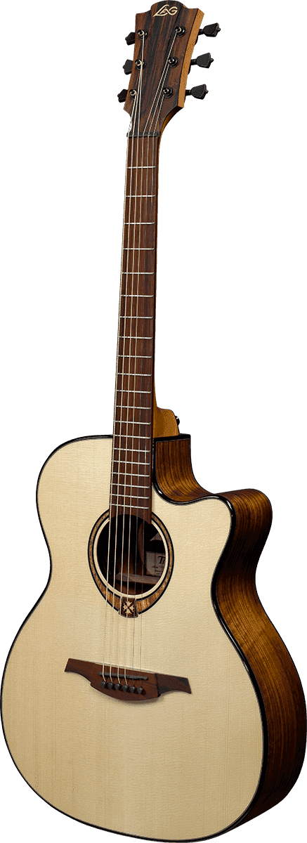 Lag T318ace Tramontane Auditorium Cw Epicea Ovangkol Bro - Naturel - Guitare Electro Acoustique - Variation 1