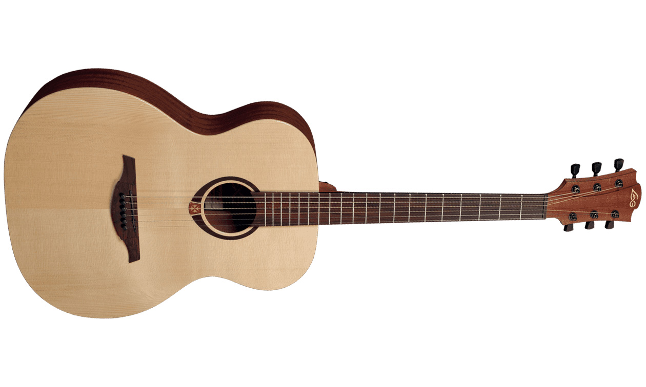 Lag T70a-hit Tramontane Auditorium Epicea Sapele - Naturel Satin - Guitare Acoustique - Variation 1