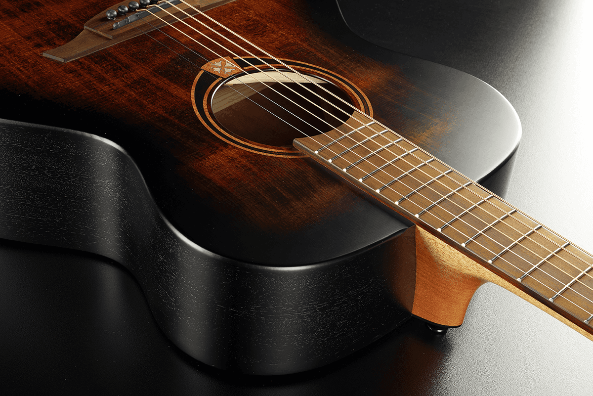 Lag T70a Tramontane Auditorium Epicea Sapele Bro - Noir & Brun - Guitare Acoustique - Variation 2