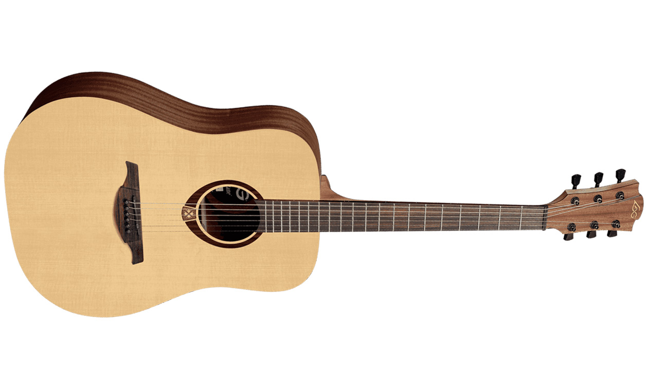 Lag T70d Tramontane Dreadnought Epicea Sapele Bro - Naturel Satin - Guitare Acoustique - Variation 1