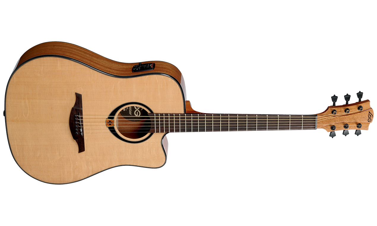 Lag T80dce Tramontane Dreadnought Cw Epicea Khaya - Natural - Guitare Acoustique - Variation 1