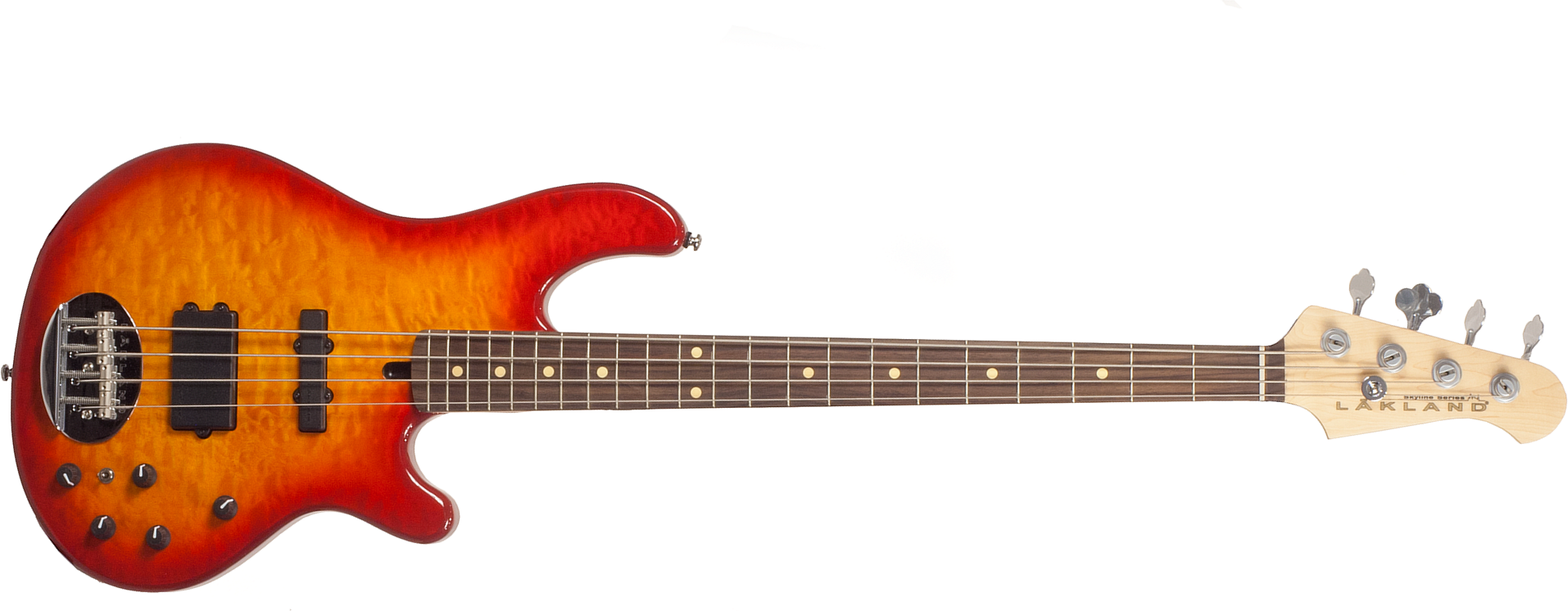 Lakland 44-02 Deluxe Skyline Rw - Cherry Sunburst - Basse Électrique Solid Body - Main picture