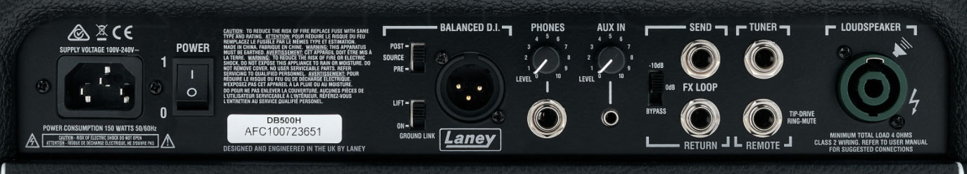 Laney Digbeth Db500h Head 500w - TÊte Ampli Basse - Variation 3