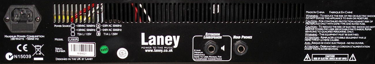 Laney Lx65r 65w 1x12 Black - Ampli Guitare Électrique Combo - Variation 2