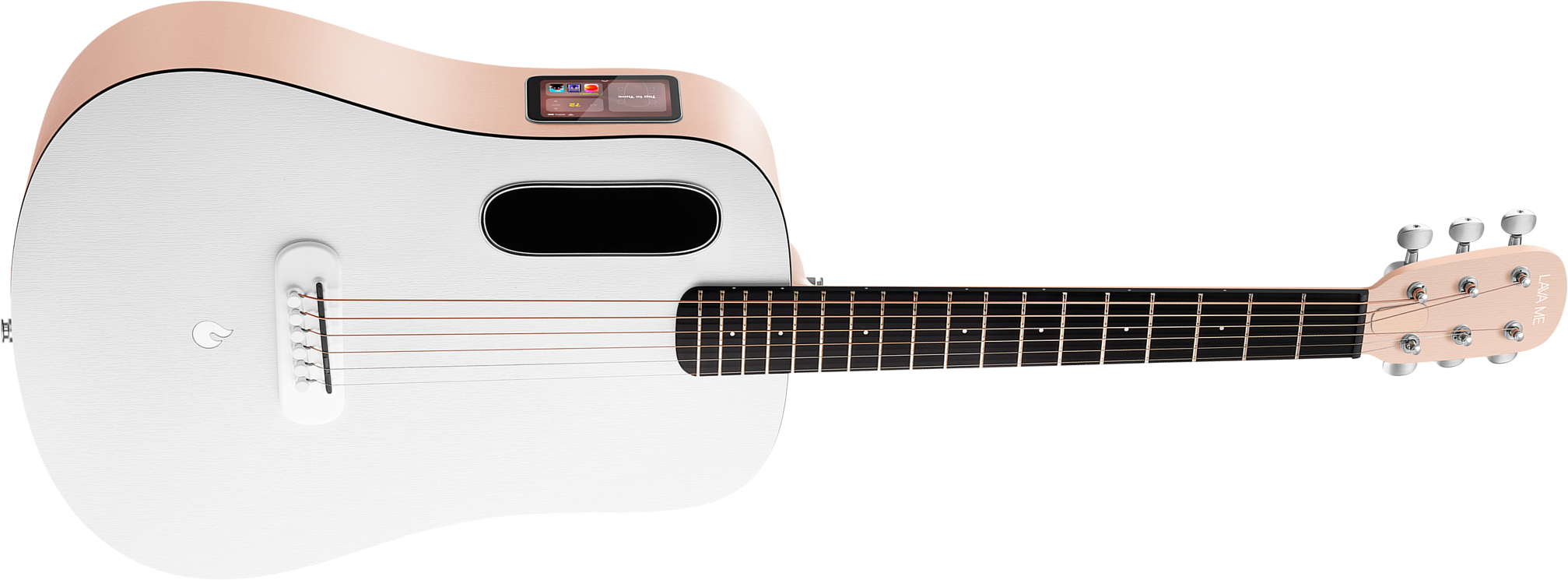 Lava Music Lava Me Play 36 +lite Bag - Light Peach / Frost White - Guitare Acoustique Voyage - Main picture