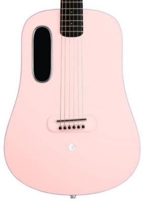 Guitare electro acoustique Lava music Blue Lava Touch With Airflow Bag - Coral pink