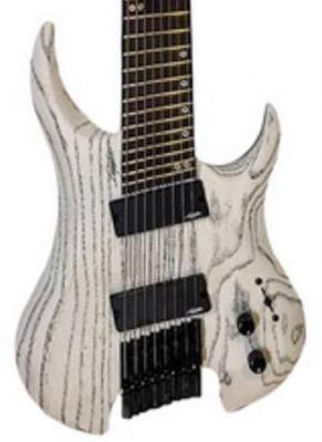 Guitare électrique multi-scale Legator Ghost Performance G8FP - White
