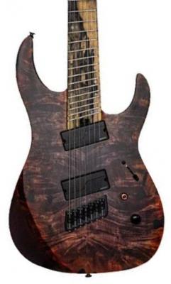 Guitare électrique multi-scale Legator Ninja N7FX - Blood moon