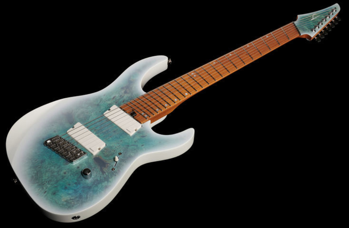 Legator Ninja N7fod Overdrive 7c Multiscale 2h Fishman Fluence Ht Mn - Arctic Blue - Guitare Électrique Multi-scale - Variation 1