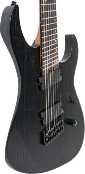 Guitare électrique multi-scale Legator Ninja Performance N7FP - satin stealth black