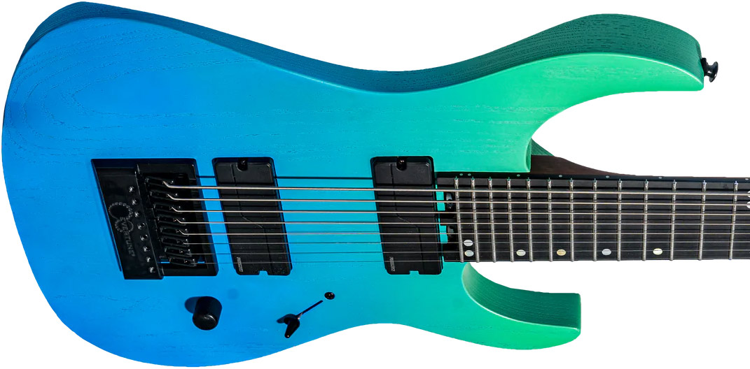 Legator Ninja N8ep Performance 8c 2h Fishman Fluence Modern Ht Ric - Pacific Aqua - Guitare Électrique Baryton - Variation 2