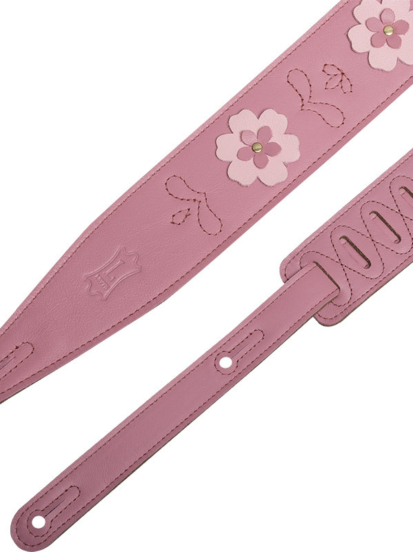 Levy's In Bloom - Courroie 6,35 Cm En Cuir Premium Et Fleurs Rivetees A La Main - Primrose Pink - Sangle Courroie - Main picture