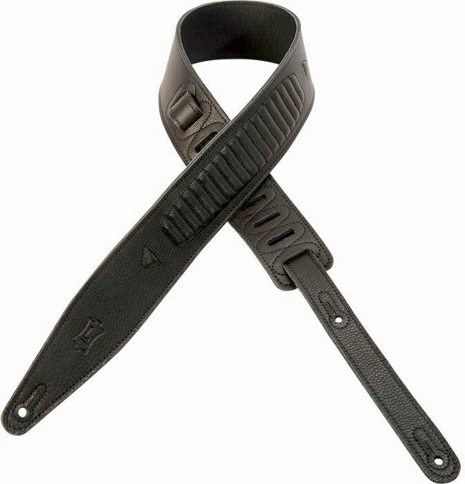 Levy's Mg317mto-blk Garment Leather Guitar Strap 2.5inc Cuir Black - Sangle Courroie - Main picture