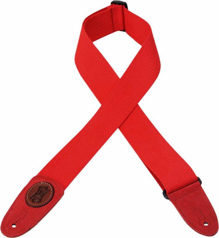 Levy's Mssc8-red Cotton Guitar Strap 2inc - Sangle Courroie - Main picture