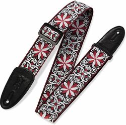 Sangle ukulele & mandoline Levy's 5 cm Tissu Avec Motifs Hootenany Dos Polypropylene Design 012
