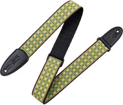 Sangle ukulele & mandoline Levy's 5 cm, tissu avec motifs Hootenany, dos polypropylene - Design 025