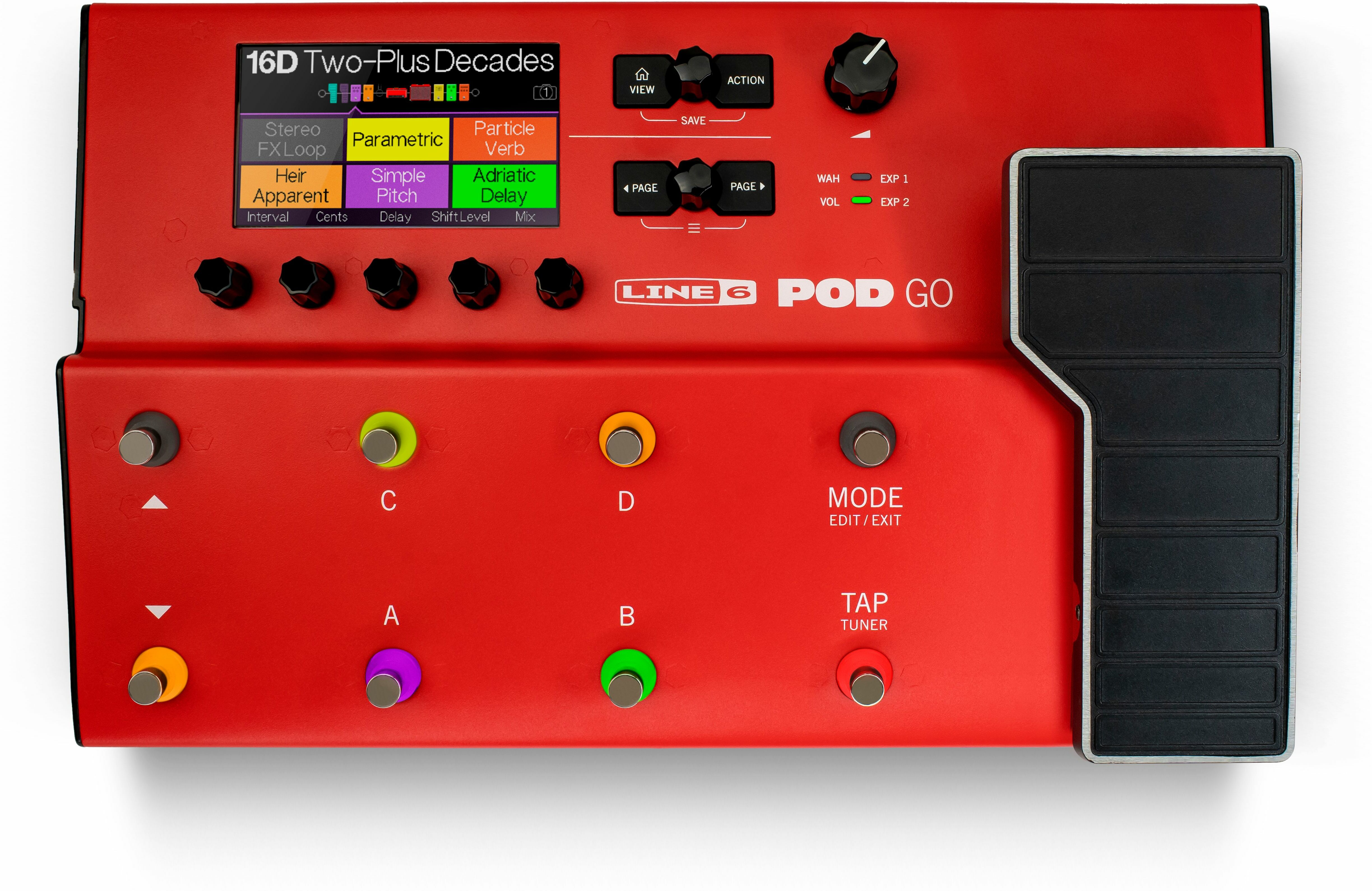 Line 6 Pod Go Limited Edition Red - Simulation ModÉlisation Ampli Guitare - Main picture