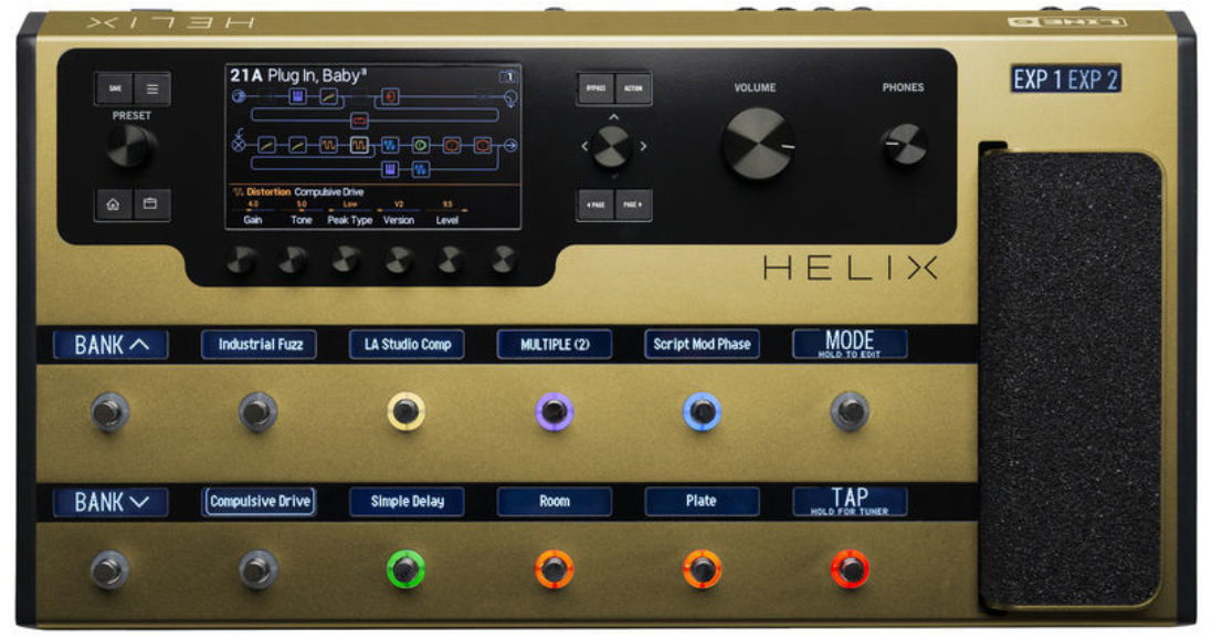 Line 6 Helix Floor Guitar Processor Gold Ltd - Multi Effet Guitare Électrique - Variation 2