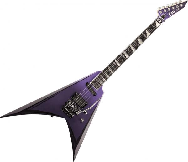 Guitare électrique solid body Ltd Alexi Ripped - Purple fade satin w/ pinstripes