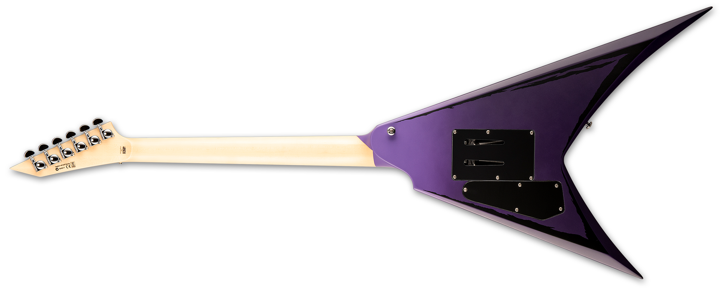 Ltd Alexi Laiho Ripped Signature Hs Fr Eb - Purple Fade Satin W/ Pinstripes - Guitare Électrique MÉtal - Variation 1