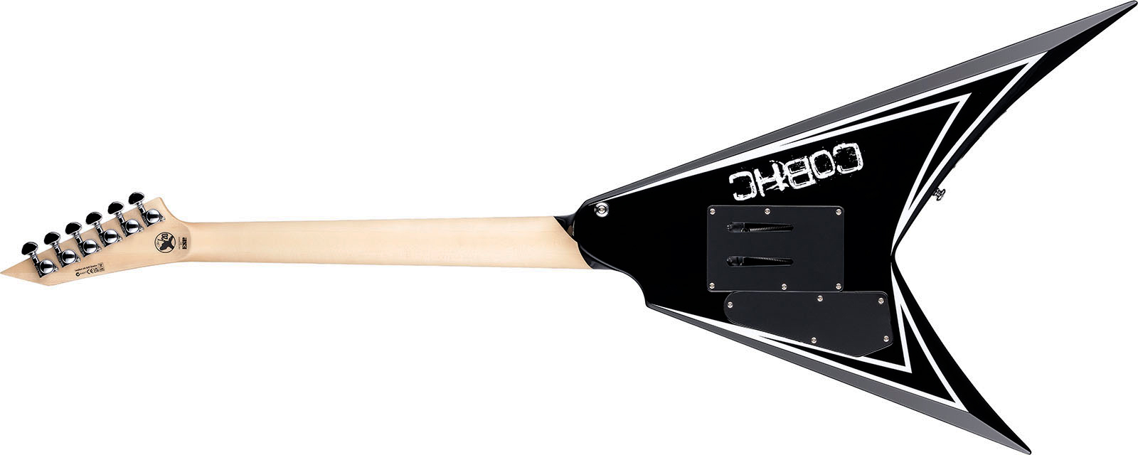 Ltd Alexi Laiho Sawtooth Se 20th Ann. Signature 1h Fr Eb - Black With White Bevels - Guitare Électrique MÉtal - Variation 1