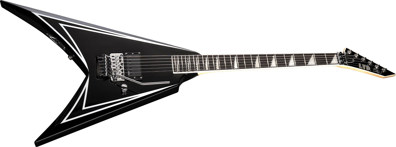 Ltd Alexi Laiho Sawtooth Se 20th Ann. Signature 1h Fr Eb - Black With White Bevels - Guitare Électrique MÉtal - Variation 2
