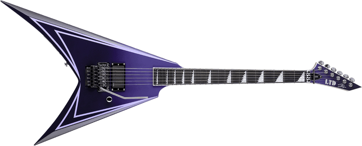 Ltd Alexi Laiho Hexed Signature H Fr Eb - Purple Fade W/ Pinstripes - Guitare Électrique MÉtal - Main picture