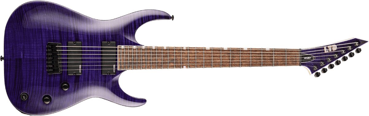 Ltd Brian Head Welch Sh-207 Signature Hh Ht Jat - See Thru Purple - Guitare Électrique 7 Cordes - Main picture