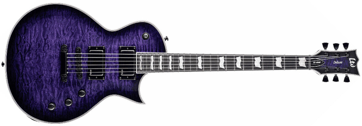 Ltd Ec-1000 Hh Ht Emg Eb - See Thru Purple Sunburst - Guitare Électrique Single Cut - Main picture