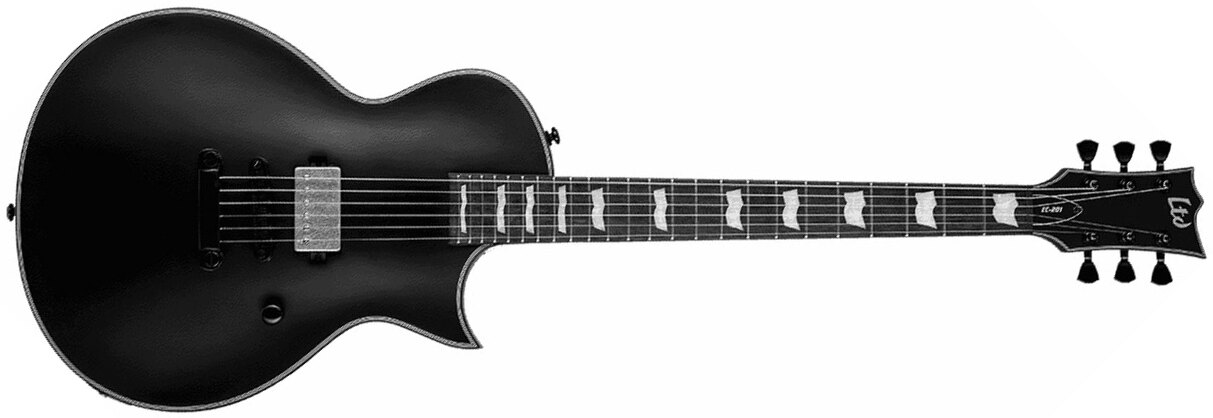 Ltd Ec-201 1h Ht Jat - Black Satin - Guitare Électrique Single Cut - Main picture