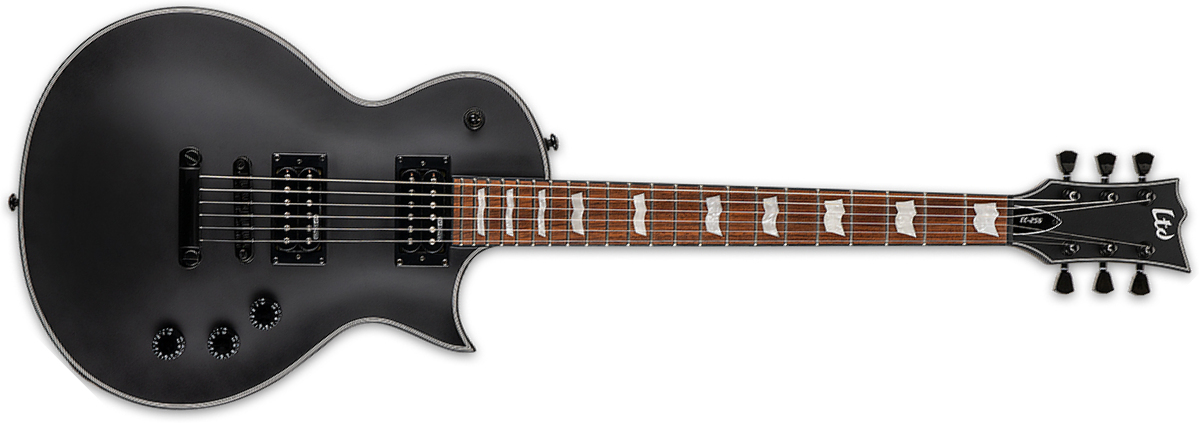 Ltd Ec-256 Hh Ht Jat - Black Satin - Guitare Électrique Single Cut - Main picture