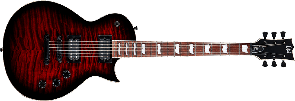 Ltd Ec-256 Hh Ht Jat - See Thru Black Cherry Sunburst - Guitare Électrique MÉtal - Main picture