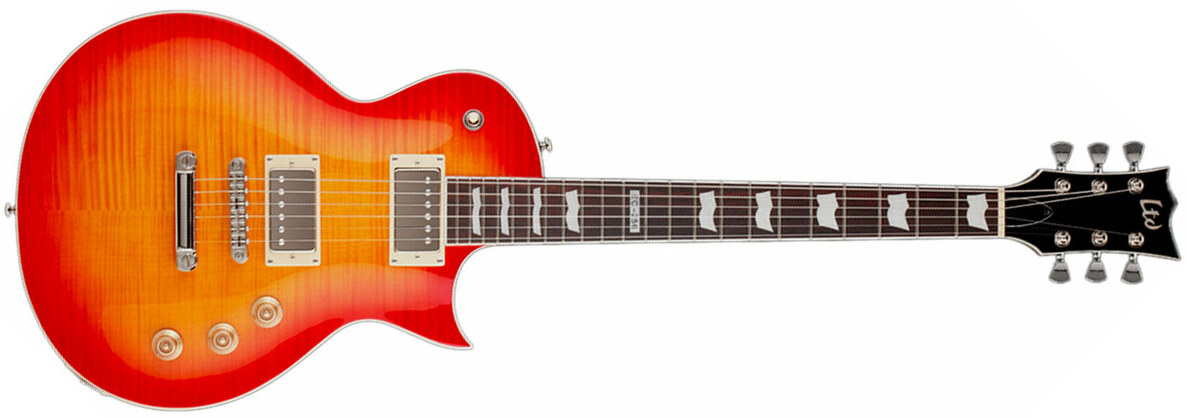 Ltd Ec-256fm Hh Ht Rw - Cherry Sunburst - Guitare Électrique Single Cut - Main picture