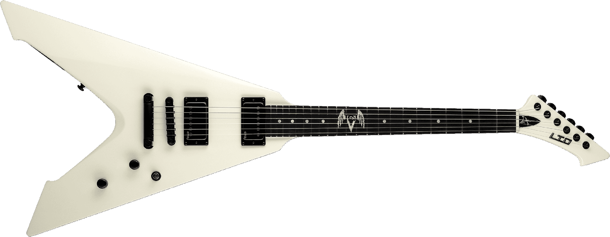 Ltd James Hetfield Vulture Hh Ht Eb - Olympic White - Guitare Électrique MÉtal - Main picture