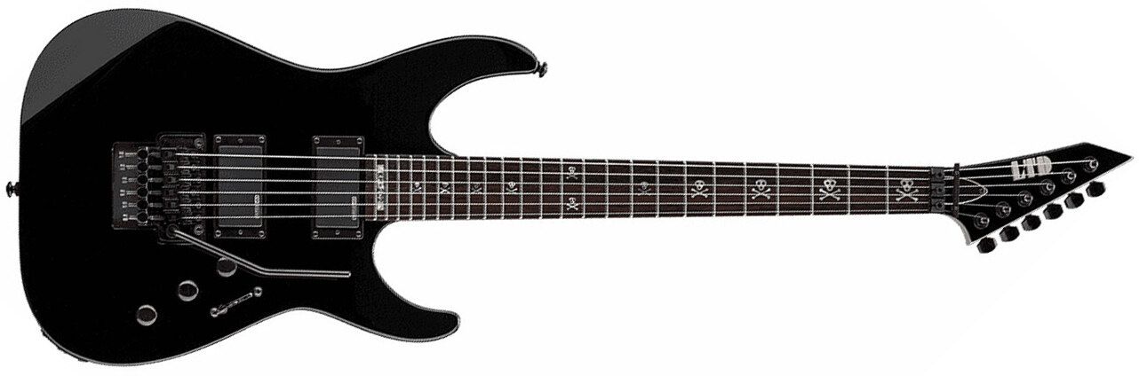 Ltd Kirk Hammett Kh-202 2018 Signature Hh Fr Rw - Black - Guitare Électrique Forme Str - Main picture