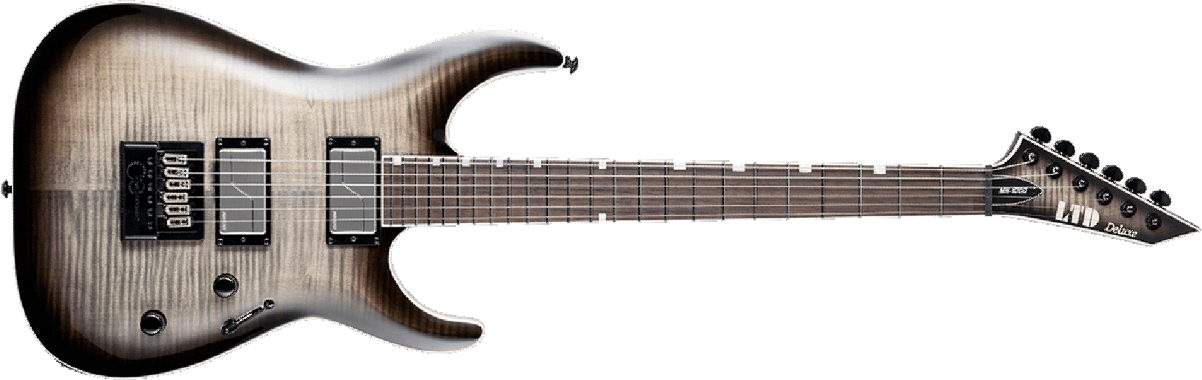 Ltd Mh-1000 Deluxe Evertune Fishman Hh Eb - Charcoal Burst - Guitare Électrique MÉtal - Main picture