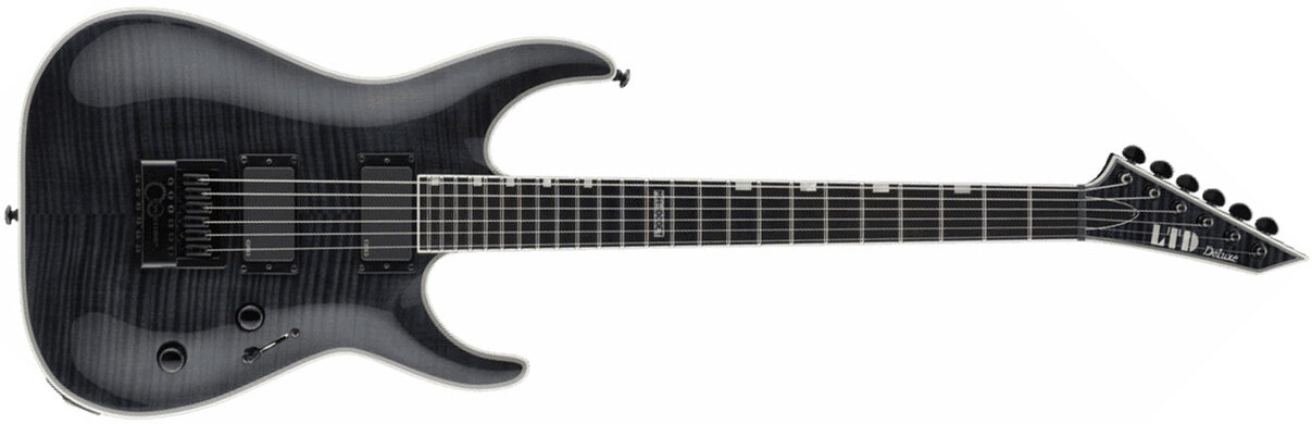 Ltd Mh-1000 Evertune Hh Emg Ht Eb - See Thru Black - Guitare Électrique Forme Str - Main picture