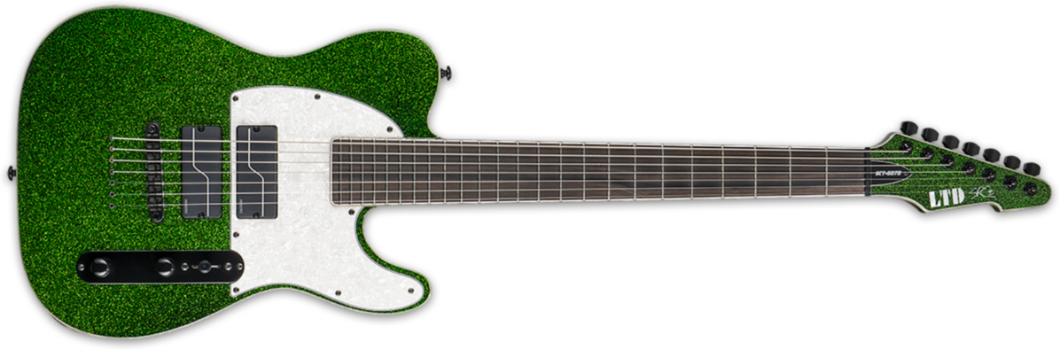 Ltd Sct-607 Baryton Stephen Carpenter - Green Sparkle - Guitare Électrique 7 Cordes - Main picture